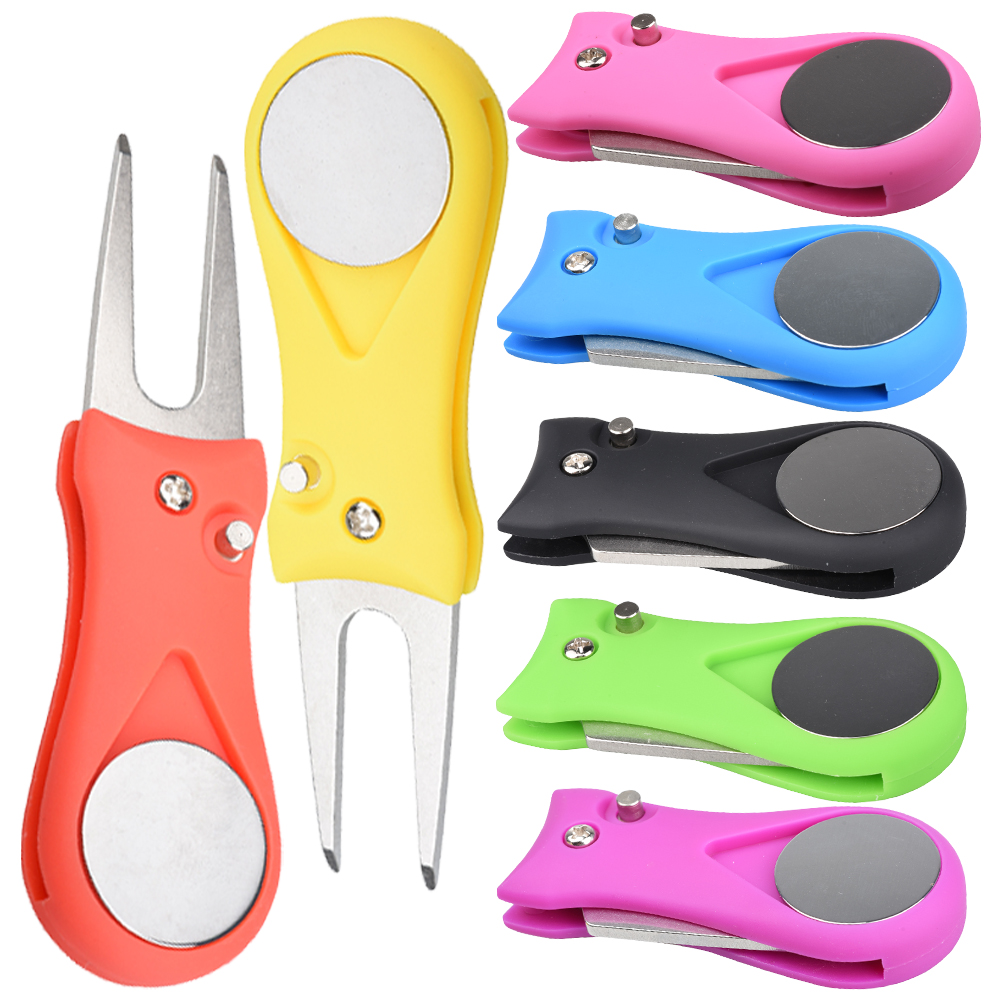 Divot Repair Tool - 1PCS พับกอล์ฟ Divot ซ่อมเครื่องมือ Ball MARKER-Switchblade