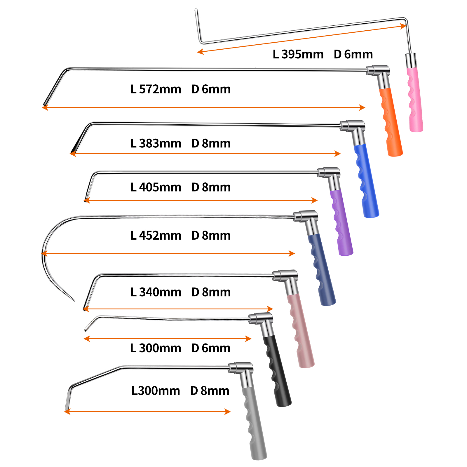 ชุดแท่งซ่อมรอยบุ๋ม PDR 8 ชิ้น  - Divot Repair Tool บทวิจารณ์และราคา