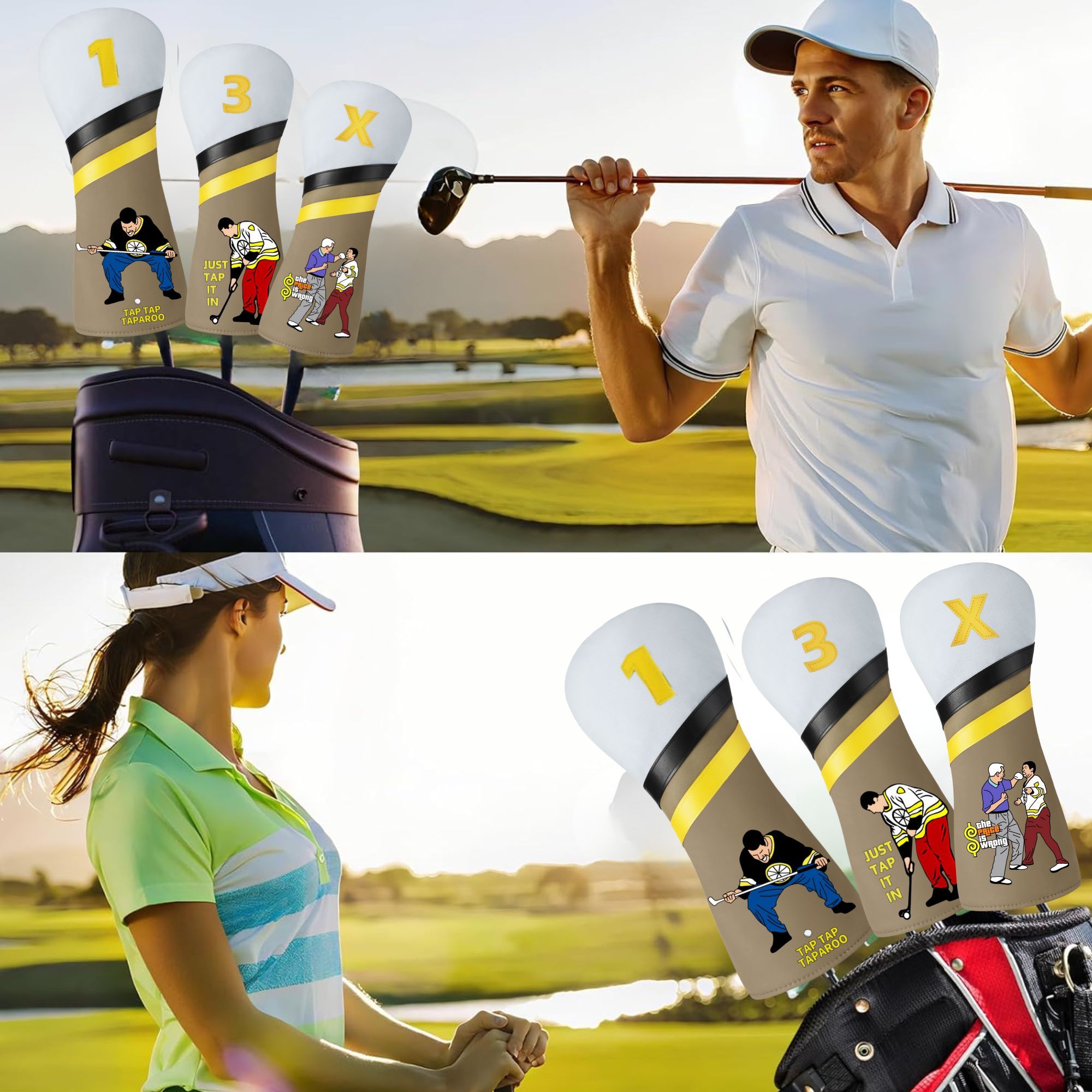 ปลอกคลุมไม้กอล์ฟลายตลกๆ สำหรับ - Putter Mallet Blade บทวิจารณ์และราคา